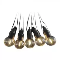 V-tac 10x0,5W LED lempučių girlianda, 3000K, 12m, su saulės baterija ir nuotolio valdymo pulteliu