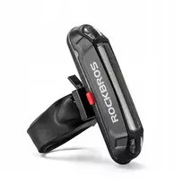 Rockbros A54BK galinis dviračio žibintas + „Micro USB“ – USB-A laidas – juodos spalvos