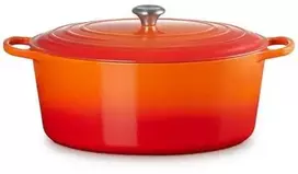 Virtuvinis indų rinkinys - Le Creuset Signature Keptuvė 40cm 13.9L Emaliuotas Ketaus Raudona