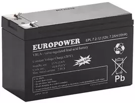 AGM EUROPOWER EPL serijos akumuliatorius 12 V 7,2 Ah T1 (tarnavimo laikas 15 metų)