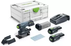 Plokštuminis šlifuoklis Festool Rutscher RTSC 400 3,0 I-Plus 18 V; 2x3,0 Ah akum.