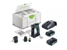 Suktuvas-gręžtuvas Festool CXS 18 C 3,0-Set 18 V; 2x3,0 Ah akum.