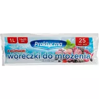 Praktyczna 4W9921 Plastikiniai šaldymo maišeliai. 25 vnt. 1L