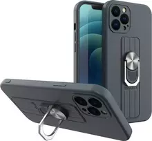 Hurtel Ring silikoninis dėklas skirtas Xiaomi Redmi Note 10 / Redmi Note 10S, tamsiai mėlynas