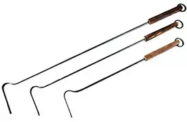 Žarsteklis su medine rankena 620 mm