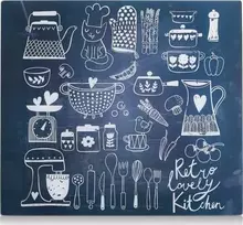 LOVELY KITCHEN stiklinė apsauginė plokštė viryklei — didelė, ZELLER