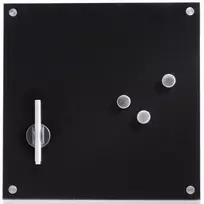 MEMO stiklo magnetinė lenta, balta+3 magnetukai, 40x40 cm, ZELLER