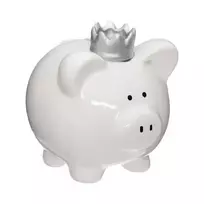 Atmosphera Piggy Bank su kukurūzais, balta spalva