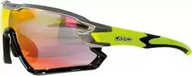 Casco Akiniai sportowe SX-34 anglies juodumo/geltonos raudonos spalvos veidrodėlis