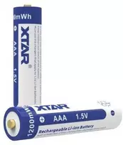 R03 / AAA 1,5 V Xtar 750 mAh baterijos (4 vnt. dėžutė) su apsauga