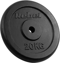 Ketaus svoris 20kg, skylė 31mm, klasikinė plokštė, REBEL ACTIVE