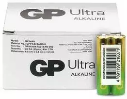 GP LR03 AAA Ultra Alkaline (G-TECH) baterijos 40 vnt.
