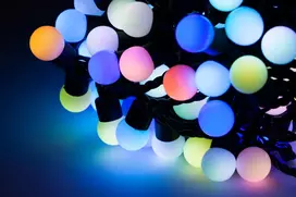 Vipow LED eglutės lemputės, RGB spalvos (20 m)