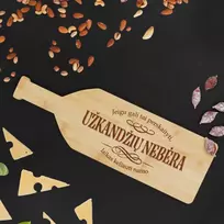 Butelio formos bambukinė pjaustymo lentelė "Užkandžių nebėra"