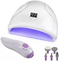 Nagų priežiūros rinkinys su 12W LED/UV lempa ir frezavimo įrenginiu