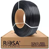 3D plastikas PLA juoda 1.75mm 1kg refill Rosa3D