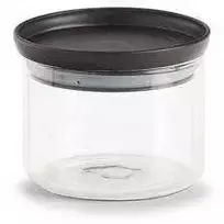 Zeller laikymo indas su plastikiniu dangteliu, 350 ml, juodas, 10,3x8,1 cm