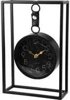KOOPMAN Home Styling Collection Metalinis Stalinis Laikrodis Juodos Spalvos 20,5x7,5x30 cm