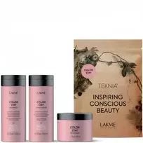 Lakme Teknia Color Stay kelioninis rinkinys: šampūnas, 100 ml, kondicionierius, 100 ml, priemonė, 50 ml
