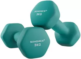 Songmics 2 hantelių rinkinys tamsiai žalios spalvos