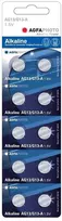 Solight AgfaPhoto alkaline button cell battery LR44-LR1154-AG13, blister 10pcs