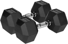 Gumuoti ketaus hanteliai HEX 2x12.5kg REBEL ACTIVE