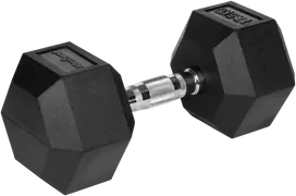 Gumuotas ketaus hantelis HEX 17.5kg REBEL ACTIVE