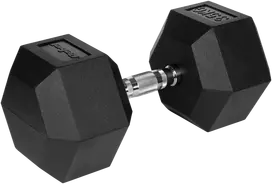 Gumuotas ketaus hantelis HEX 35 kg REBEL ACTIVE