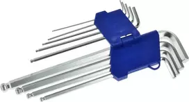 Užapvalintų šešiakampių raktų rinkinys 9 vnt. 1,5-10mm 230 mm GEKO G01703