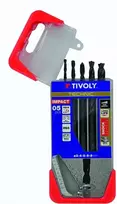Grąžtas Tivoly Metalinis grąžtų rinkinys HSS su 1/4" HEX koteliu Clipster 5vnt. Ø3-8mm