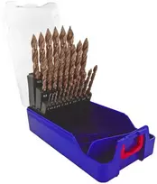 Grąžtas Tivoly Metalo grąžtų rinkinys 1-13mm, "Smart Point" pakopinis antgalis, Ti2CN FUSIO, 25vnt