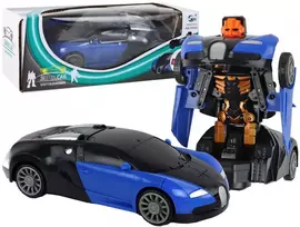 Automobilis - robotas 2in1, mėlynas/juodas