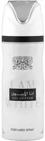 Lattafa Ana Abiyedh I Am Baltas Perfumed Purškiklis parfumuotas dezodorantas, 200 ml