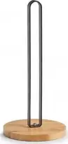 Zeller Stojak na papier kuchenny, bambus / metal, juoda, 15x31,5 cm