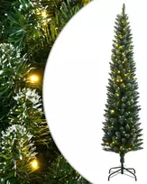 Dirbtinė siaura Kalėdų eglutė, 150 LED, 120cm