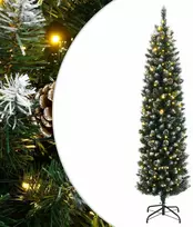 Dirbtinė siaura Kalėdų eglutė, 150 LED, 120cm
