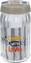 Home Styling Collection Stiklinis indas 1,6 l birių produktų saugojimui