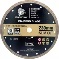 VIPER 230 mm plono pjovimo indiškas profesionalus deimantinis diskas