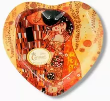 Carmani Lėkštė stiklinė Širdis 24,5X23cm G.Klimt Bučinys