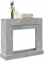 Židinio apvadas, betono pilkas, 100x30x87,5cm, apdirbta mediena