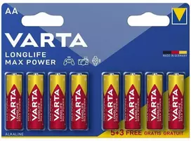 Varta šarminiai elementai AA Longlife Max Power (8 vnt)