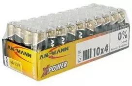 Ansmann X-Power Mignon AA, Vienkartinės baterijos, Šarminės, 1,5 V, 4 vnt., Juoda, Auksinė, 50,5 mm