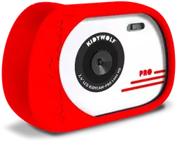 KIDYWOLF vandeniui atsparus skaitmeninis fotoaparatas KIDYCAM, raudonas