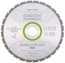 Pjovimo diskas medienai Metabo 628444000; 216x30 mm; Z28