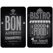 Stiklinės apsauginės plokštės BON APPETIT viryklei - 2 vnt, WENKO,