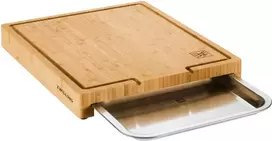 Zwilling - BBQ+ pjaustymo lentelė su padėklu - nerūdijančio plieno - 39 cm x 30 cm - bambuko
