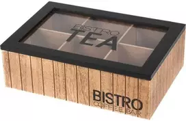 Vilde BISTROT Arbatos dėžutė 6 skyrių 24x16,5x7,5 cm