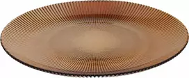 Home Styling Collection Stiklo serviravimo lėkštė 28 cm, gintaro spalvos