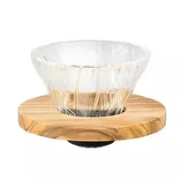 Hario V60 stiklo lašintuvas 01 – alyvuogių mediena