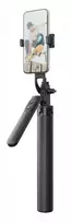 Wozinsky Hurtel Asmenukių lazda WH181-Y1S 1.75m aluminum alloy telescopic tripod with phone holder – juodos spalvos